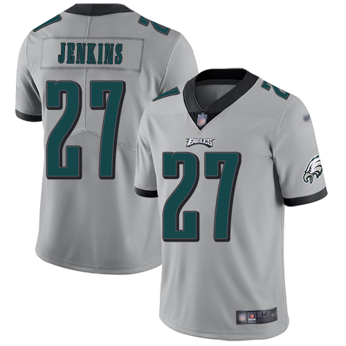 Men Philadelphia Eagles #27 Malcolm Jenkins Limited Silver Inverted Legend NFL Jersey Football